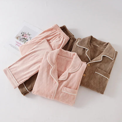 Pyjama Mixte Hiver Essentiel – Ensemble en Coton Chaud et Respirant, Confort Thermique & Élégance Unisexe