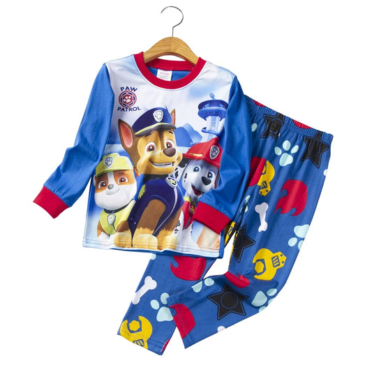 Pyjama Enfant Hiver – Ensemble Coton Doux 2 Pièces à Motifs Héros et Animaux