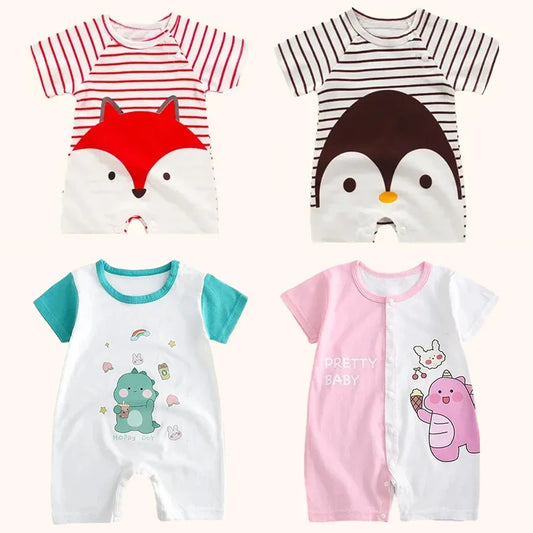 Pyjama Bébé Été “Clé du Ciel” – Barboteuse en Coton Doux Nouveau Né à 18 Mois