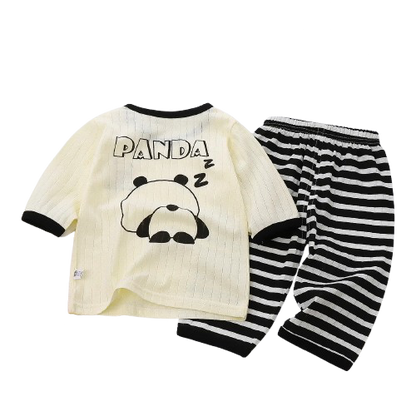Pyjama Bébé Deux Pièces Panda – Ensemble en Maille Coton Confort Unique Unisexe
