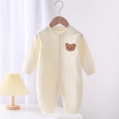 Pyjama Bébé Polaire Hiver “Ourson” – Grenouillère Chaude 0-18 Mois