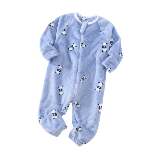 Pyjama Bébé et Enfant “Zip” – Combinaison en Coton à Fermeture Éclair, Manches Longues