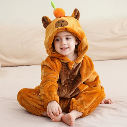 Pyjama Bébé & Enfant Polaire Hiver – Licorne, Loup, Dino & Animaux, Combinaison Chaude