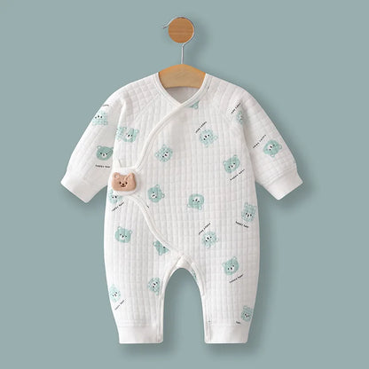 Pyjama Bébé "Coton Étoiles" – Grenouillère Unisexe Motif 0-6 Mois