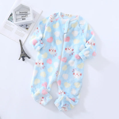 Pyjama Bébé et Enfant “Zip” – Combinaison en Coton à Fermeture Éclair, Manches Longues