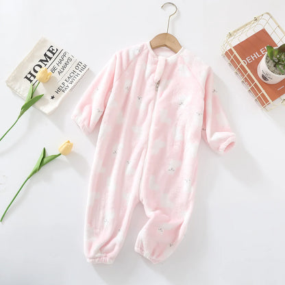 Pyjama Bébé et Enfant “Zip” – Combinaison en Coton à Fermeture Éclair, Manches Longues