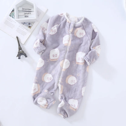 Pyjama Bébé et Enfant “Zip” – Combinaison en Coton à Fermeture Éclair, Manches Longues