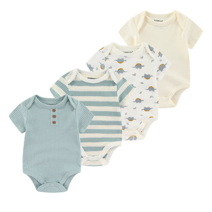 Pyjama Bébé “Pack Brisé” – Lot de 4 Pyjamas en Coton Doux