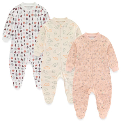 Pyjama Bébé “Trio Essentiel” – Lot de 3 Pyjamas en Coton