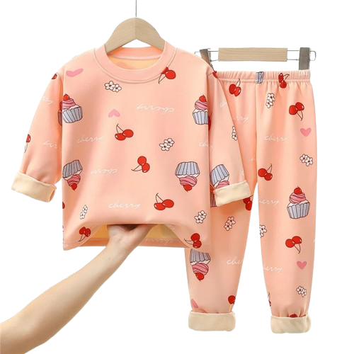 Pyjama Enfant Hiver “Douce Hibernation” – Ensemble Chaud 2 Pièces en Coton Doux, Manches Longues Mixte