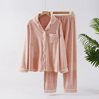 Pyjama Mixte Hiver Essentiel – Ensemble en Coton Chaud et Respirant, Confort Thermique & Élégance Unisexe