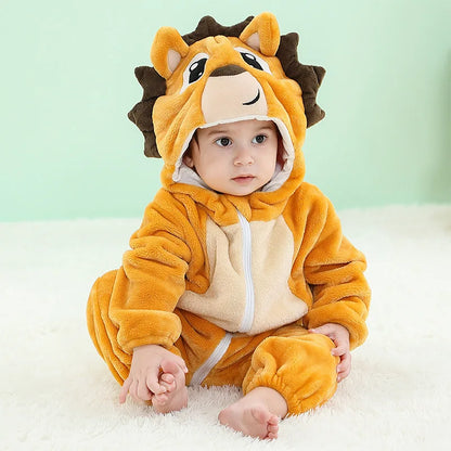 Pyjama Bébé & Enfant Polaire Hiver – Licorne, Loup, Dino & Animaux, Combinaison Chaude
