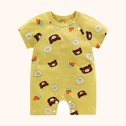 Pyjama Bébé Été “Clé du Ciel” – Barboteuse en Coton Doux Nouveau Né à 18 Mois