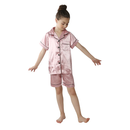 Pyjama Enfant Été “L’Essentiel à Fleur de Peau” – Ensemble Léger en Coton, Manches Courtes