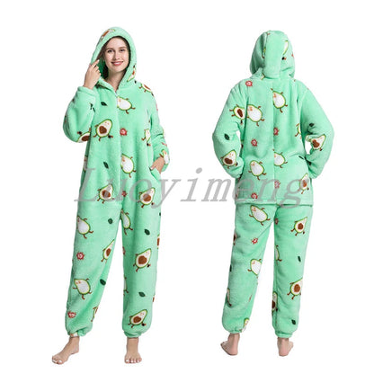 Pyjama pilou pilou Femme "Kigurumi Animal" – Douceur Fantaisie Hiver
